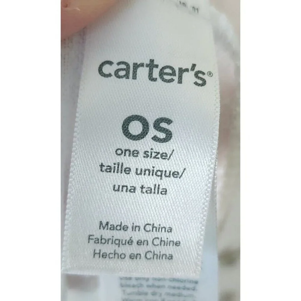 Carters Baby Receiving Blanket White Cotton‎ Flannel Puppy Dog Print 37